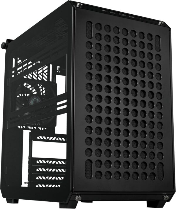 Cooler Master QUBE 500 Flatpack Black Small High Airflow Mid-Tower ATX Customizable Gaming PC Case, Tempered Glass, Vertical GPU Mount, USB-C, Carrying Handle, Gem Mini (Q500-KGNN-S00) - Image 2