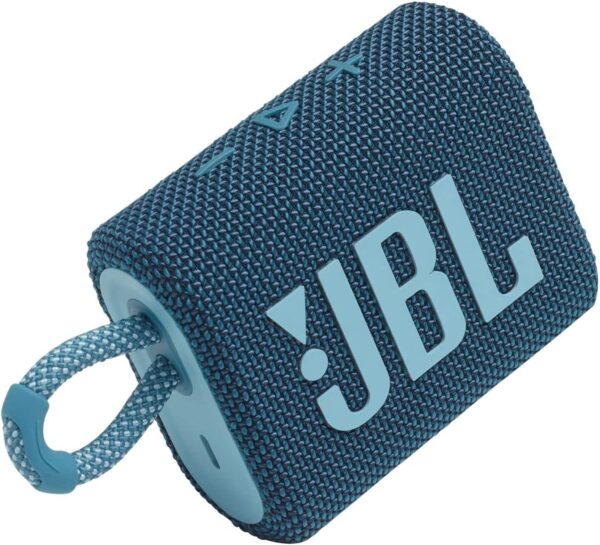 JBL Go 3 - Portable Bluetooth Speaker, Built-in Battery, Waterproof and Dustproof Feature JBLGO3BLUAM, Bonus Keychain LED Included - Blue - Image 10