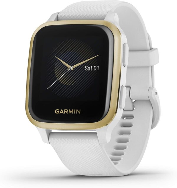 Garmin 010-02427-01 Venu Sq, GPS Smartwatch with Bright Touchscreen Display, Up to 6 Days of Battery Life, Light Gold and White - Image 2