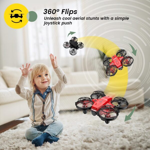 Holy Stone HS420 Mini Drone with HD FPV Camera for Kids Adults Beginners, Pocket RC Quadcopter with 2 Batteries, Toss to Launch, Gesture Selfie, Altitude Hold, Circle Fly, High Speed Rotation - Image 5