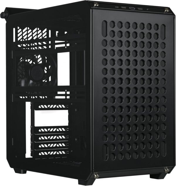 Cooler Master QUBE 500 Flatpack Black Small High Airflow Mid-Tower ATX Customizable Gaming PC Case, Tempered Glass, Vertical GPU Mount, USB-C, Carrying Handle, Gem Mini (Q500-KGNN-S00) - Image 11