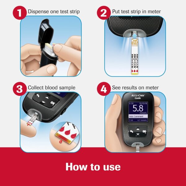 Accu-Chek Guide Diabetes Meter for Diabetic Blood Glucose Monitoring (Meter Only) - Image 6