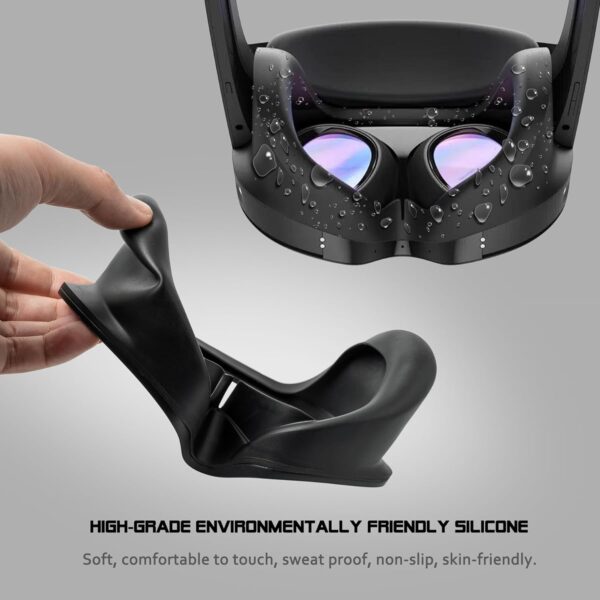 for Quest Pro Full Light Blocker,Silicone Facial Interface Magnetically attaches for VR Quest Pro Accessories - Image 4