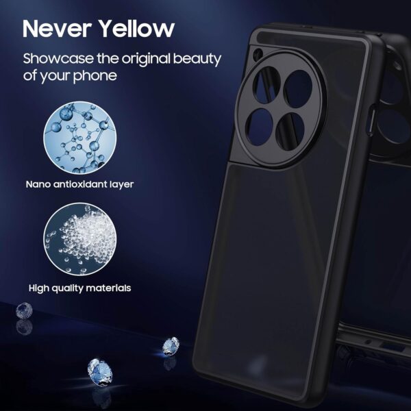 for OnePlus 12R Case, Translucent Matte Shockproof Bumper Case with Camera Cover for One Plus 12R, Slim Thin Yet Military Grade Drop Proof Silicone Phone Cover - Image 7