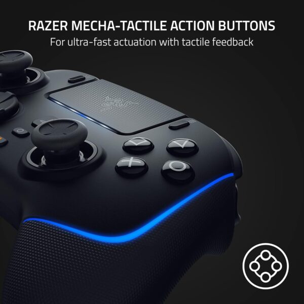 Razer Wolverine V2 Pro Wireless Gaming Controller for PlayStation 5 / PS5, PC: Mecha-Tactile Action Buttons - 8-Way Microswitch D-Pad - HyperTrigger - 6 Remappable Buttons - Chroma RGB   - Black - Image 4