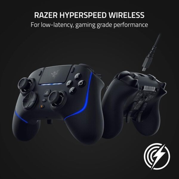 Razer Wolverine V2 Pro Wireless Gaming Controller for PlayStation 5 / PS5, PC: Mecha-Tactile Action Buttons - 8-Way Microswitch D-Pad - HyperTrigger - 6 Remappable Buttons - Chroma RGB   - Black - Image 3