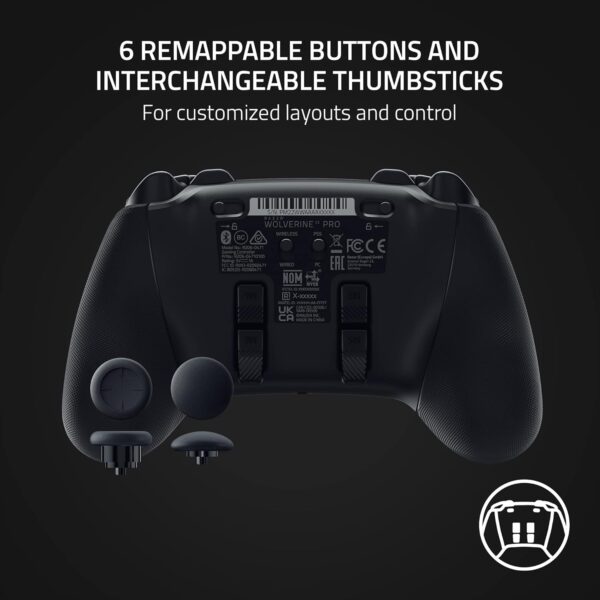 Razer Wolverine V2 Pro Wireless Gaming Controller for PlayStation 5 / PS5, PC: Mecha-Tactile Action Buttons - 8-Way Microswitch D-Pad - HyperTrigger - 6 Remappable Buttons - Chroma RGB   - Black - Image 7