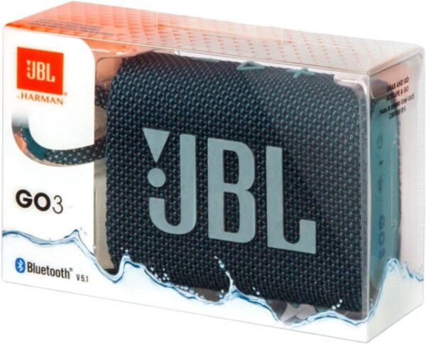 JBL Go 3 - Portable Bluetooth Speaker, Built-in Battery, Waterproof and Dustproof Feature JBLGO3BLUAM, Bonus Keychain LED Included - Blue - Image 9