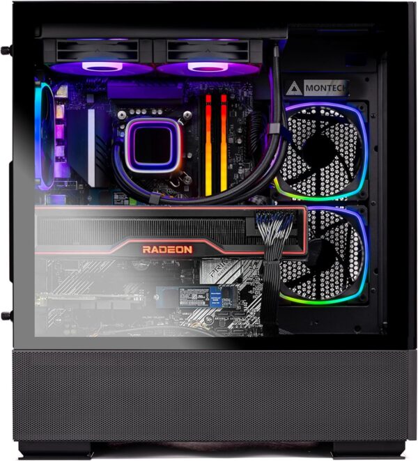 Skytech Gaming Azure Gaming PC, Ryzen 7 7700X 4.5 GHz, RX 7600, 1TB NVME, 32GB DDR5 RAM RGB, 650W Gold PSU Wi-Fi, Win 11 Home, RGB-Keyboard and RGB-Mouse Included - Image 3