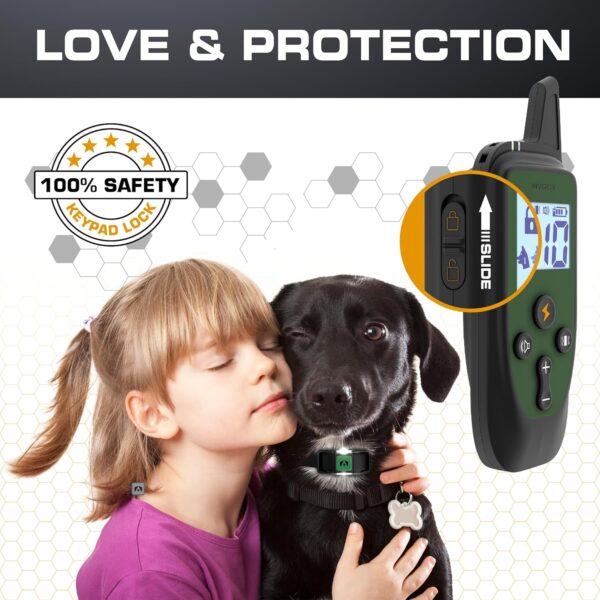 INVIROX Shock Collar for Large Dog [Spark K9] 124 Levels with Remote 1100yd Range, Night-Light Mode for Medium Dogs IP67 Waterproof Training Collar for Dogs - Image 5