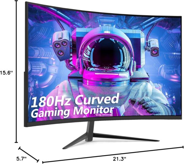 Z-Edge 24-inch Curved Gaming Monitor 180Hz Refresh Rate, 1ms MPRT, FHD 1080 Gaming Monitor, R1650 Curved, UG24 AMD Freesync Premium Display - Image 10