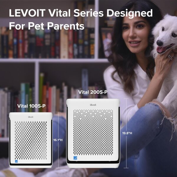 LEVOIT Air Purifiers for Home Large Room Up to 1800 Ft² in 1 Hr with Washable Filters, Air Quality Monitor, Smart WiFi, HEPA Sleep Mode for Allergies, Pet Hair, Pollen in Bedroom, Vital 200S-P, White - Image 15