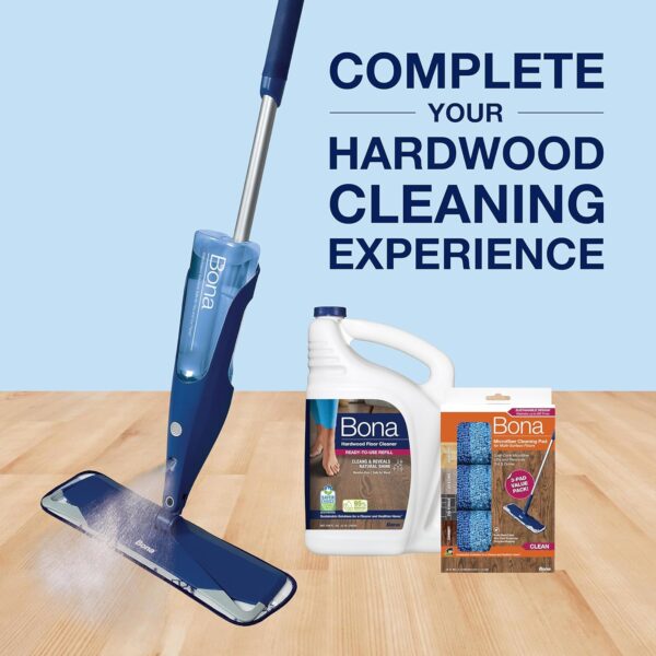 Bona Hardwood Floor Premium Spray Mop - Includes Hardwood Floor Cleaning Solution and Machine Washable Microfiber Cleaning Pad - Dual Zone Cleaning for Faster Cleanup - Spray Mop for Wood Floors - Image 8