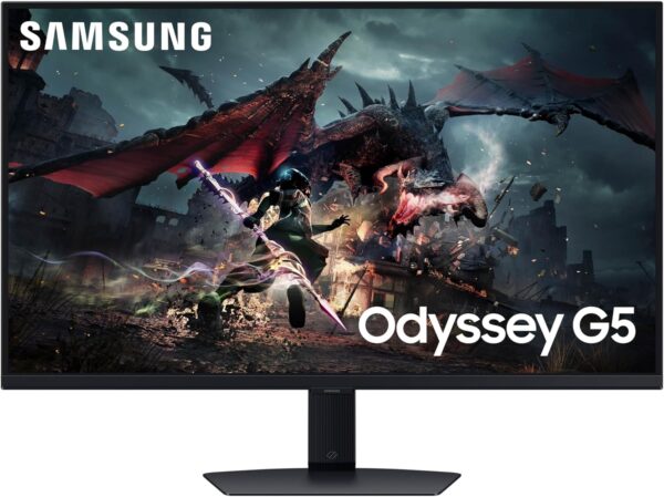 SAMSUNG 32-Inch Odyssey G50D Series QHD Fast IPS Gaming Monitor, 1ms, VESA DisplayHDR 400, 180Hz, AMD FreeSync, Adjustable Stand, Eye Saver Mode, LS32DG502ENXZA, 2024 - Image 2