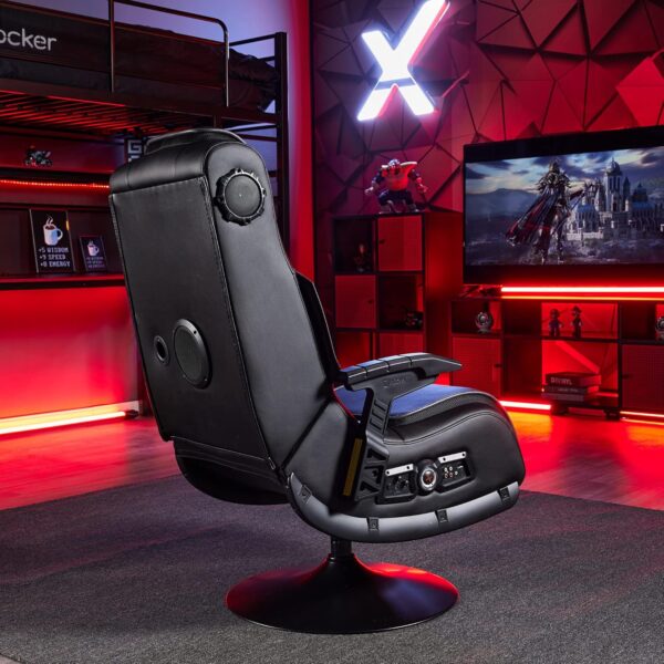 X Rocker PC Computer Video Gaming Office Pedestal Chair, Built in Audio Speakers, Ergonomic Design, Gamer Chair for Adults, Teens, Men, Boys, Girls - Image 2