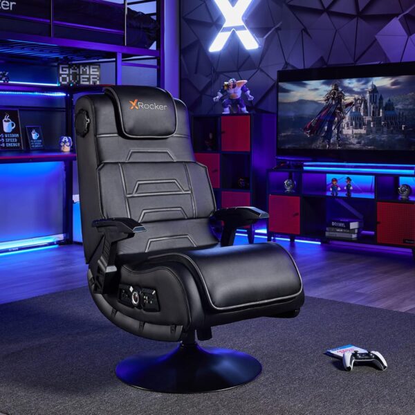 X Rocker PC Computer Video Gaming Office Pedestal Chair, Built in Audio Speakers, Ergonomic Design, Gamer Chair for Adults, Teens, Men, Boys, Girls - Image 5