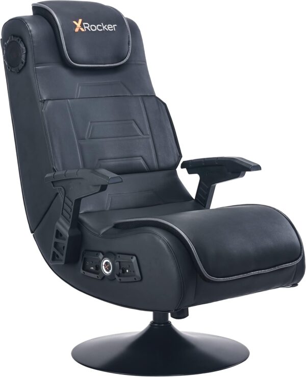 X Rocker PC Computer Video Gaming Office Pedestal Chair, Built in Audio Speakers, Ergonomic Design, Gamer Chair for Adults, Teens, Men, Boys, Girls