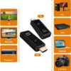 Wireless HDMI Transmitter Receiver with Adapter 4K, 1080P 60HZ HDMI Wireless Extender, Plug & Play 2.4G/5G Wireless HDMI Kit for Streaming Video and Audio to Monitor from Laptop/PC//Projector - Image 4