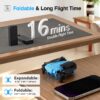 ATTOP Drone with 1080P Camera, FPV Foldable Camera Drone for Kids, One Key Start, Voice Control, Gestures Selfie, RC Quadcopter w/Altitude Hold, 3D Flips, 2 Batteries, Toy Gift for Kids Beginners - Image 8