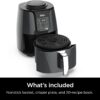 Ninja Air Fryer, Roast, Bake, Air Fry, Roast, Broil, Reheats, & Dehydrates, 4-in-1, Fries, Frozen Food, Veggies, and Juicy Meat, Less Oil, Easy Meals, Healthy Meals, Compact, 4 QT, Grey, AF101 - Image 9