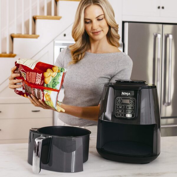 Ninja Air Fryer, Roast, Bake, Air Fry, Roast, Broil, Reheats, & Dehydrates, 4-in-1, Fries, Frozen Food, Veggies, and Juicy Meat, Less Oil, Easy Meals, Healthy Meals, Compact, 4 QT, Grey, AF101 - Image 10