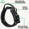 Tactical Dog Collar Military Dog Collar Adjustable Nylon Dog Collar Heavy Duty Metal Buckle with Handle for Dog Training,with Patches (L, Black) - Image 3