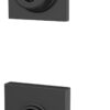 Schlage FB55N G LAT 622 COL Single Cylinder Deadbolt and Keyed Entry Latitude Lever with Collins Trim, Matte Black - Image 8