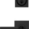 Schlage FB55N G LAT 622 COL Single Cylinder Deadbolt and Keyed Entry Latitude Lever with Collins Trim, Matte Black - Image 9