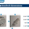 Schlage FB55N G LAT 622 COL Single Cylinder Deadbolt and Keyed Entry Latitude Lever with Collins Trim, Matte Black - Image 3