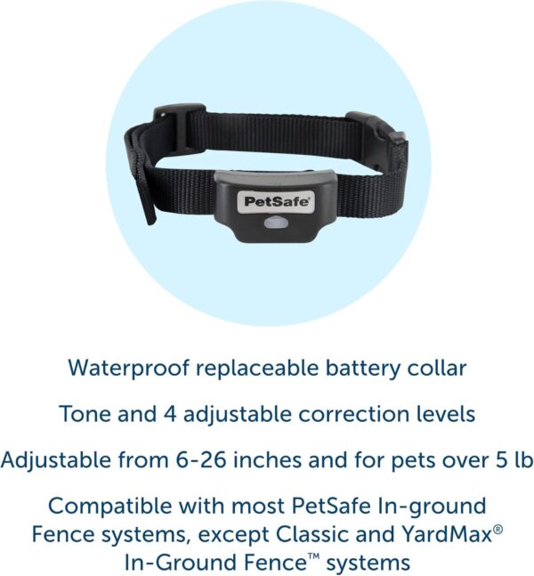PetSafe Rechargeable In-Ground Pet Fence Receiver Collar for Cats and Dogs, Waterproof with Tone and Static Correction, Fits Pets 5 lbs and Up from The Parent Company of The Invisible Fence Brand - Image 4