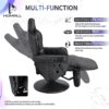 Homall Computer Racing Style Pu Leather Ergonomic Adjusted Reclining Video Gaming Single Sofa Chair with Footrest Headrest and Lumbar Support (Black) - Image 5