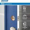Schlage FB55N G LAT 622 COL Single Cylinder Deadbolt and Keyed Entry Latitude Lever with Collins Trim, Matte Black - Image 5