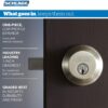 Schlage FB55N G LAT 622 COL Single Cylinder Deadbolt and Keyed Entry Latitude Lever with Collins Trim, Matte Black - Image 4