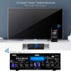 Pyle Wireless Bluetooth Power Amplifier System- 200W Dual Channel Sound Audio Stereo Receiver w/USB, SD, AUX, MIC w/Echo, Radio, LCD - Home Theater Entertainment via RCA, Studio Use, Black - PDA6BU.6 - Image 4