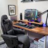 Homall Computer Racing Style Pu Leather Ergonomic Adjusted Reclining Video Gaming Single Sofa Chair with Footrest Headrest and Lumbar Support (Black) - Image 6