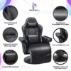 Homall Computer Racing Style Pu Leather Ergonomic Adjusted Reclining Video Gaming Single Sofa Chair with Footrest Headrest and Lumbar Support (Black) - Image 4