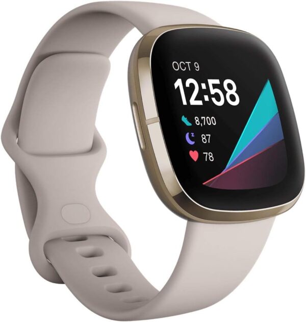 Fitbit - Sense Advanced Health Smartwatch - Soft Gold (Renewed) - Image 2