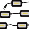 50FT LED Work Light 50W 5000 Lumen Waterproof Construction String Lights Linkable for Jobsite Lighting, 5000k Daylight White, ETL Listed (5 Light Heads) - Image 9