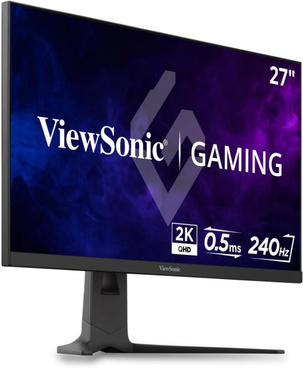 ViewSonic XG2736-2K 27 Inch 1440p 0.5ms 240Hz IPS Gaming Monitor with FreeSync Premium, RGB Lighting, Advanced Ergonomics, HDMI 2.1, DP and 65W USB-C - Image 2