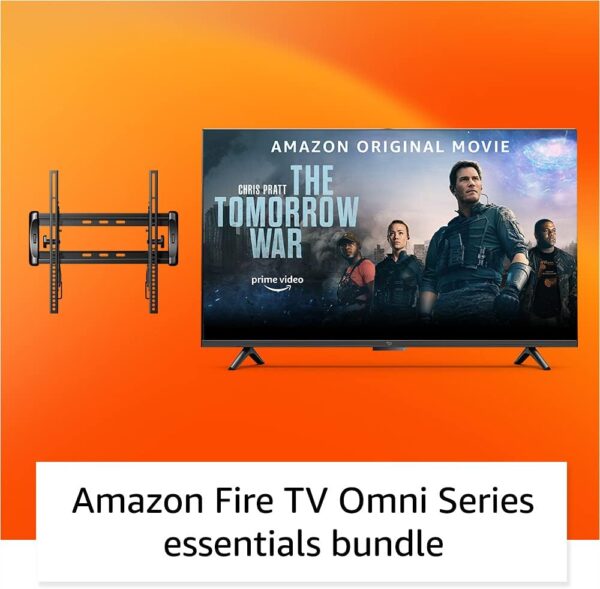 Amazon Fire TV 50" Omni Series 4K UHD smart TV bundle with Universal Tilting Wall Mount and Red Remote Cover - Image 2