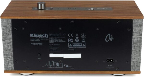 Klipsch The One with Google Voice Assistant Tabletop Wireless Stereo in Walnut | Bluetooth-Enabled, Multi-Room Ready, and fits Almost Anywhere - Image 6