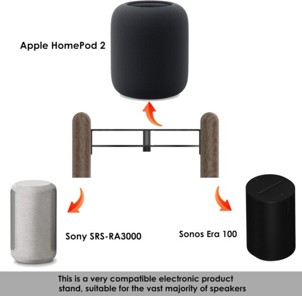 Desk Wood Stand for Echo Studio Smart Speaker and Other Suitable Speakers - Image 7
