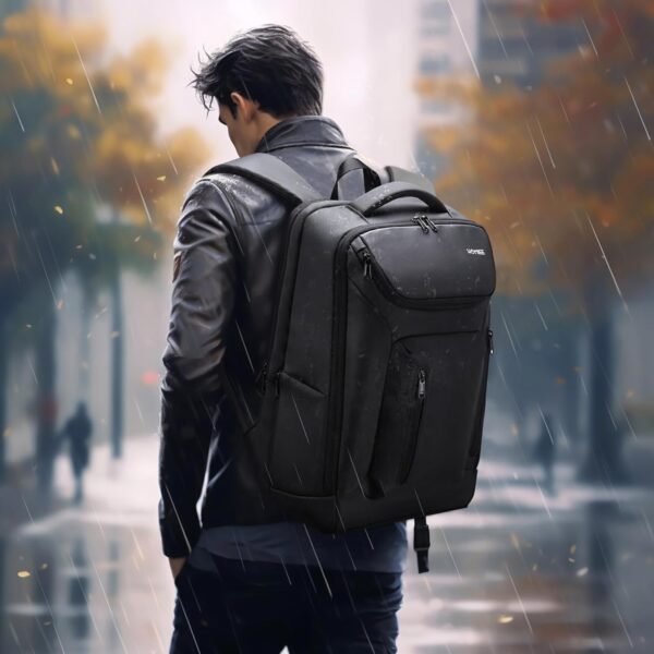HOMIEE Business Smart Backpack Waterproof 15.6 Inch Laptop Backpack with USB Charging Port - Image 3