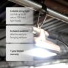 50FT LED Work Light 50W 5000 Lumen Waterproof Construction String Lights Linkable for Jobsite Lighting, 5000k Daylight White, ETL Listed (5 Light Heads) - Image 3