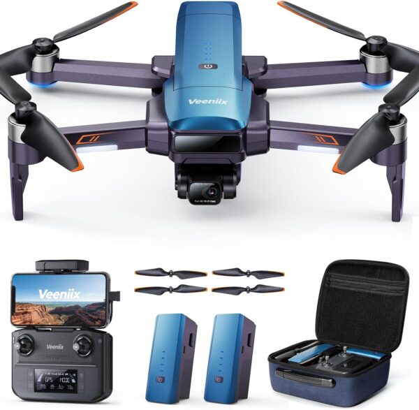 V11 Drones with Camera for Adults 4K, 70Min Long Flight Time, Gimbal & EIS 4K/30FPS Professional Drone, 3KM Long Range, GPS Auto Return, Easy App-Controlled, Integrated FAA Remote ID - Image 2