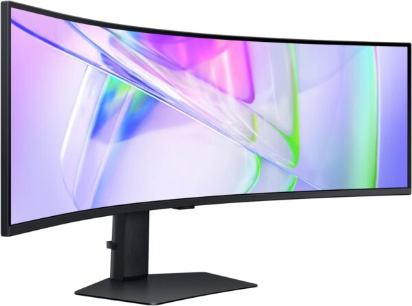 Samsung 49” Business Curved Ultrawide Dual QHD Computer Monitor, USB-C, DisplayPort, HDMI, 120Hz, VESA DisplayHDR 400, Built-in Speakers, Height Adjustable Stand, Eye Care, LS49C954UANXZA, 2024 - Image 3