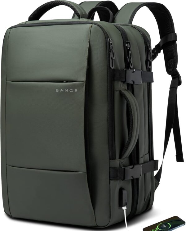 BANGE Carry-on Backpack, 45L Expandable Travel Backpacks,Weekend Backpack Briefcase,Waterproof Laptop Backpack Fits For 17.3” Laptop - Image 2
