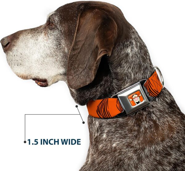 Buckle-Down Seatbelt Buckle Dog Collar - Tigger Stripes Orange/Black - 1" Wide - Fits 15-26" Neck - Large - Image 8
