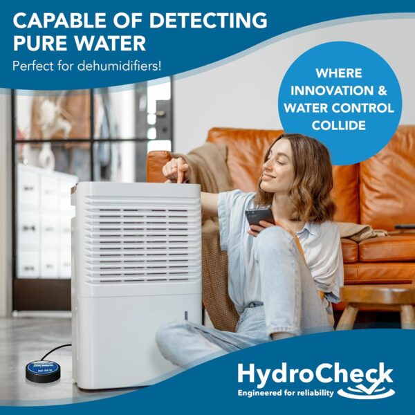 Water Sensor Alarm, Smart Water Leak Detector for Home & Basements | Made in The USA | Automatic Flood Detectors and Water Alarm, Pure Water Capable (WaterWatcher) - Image 5
