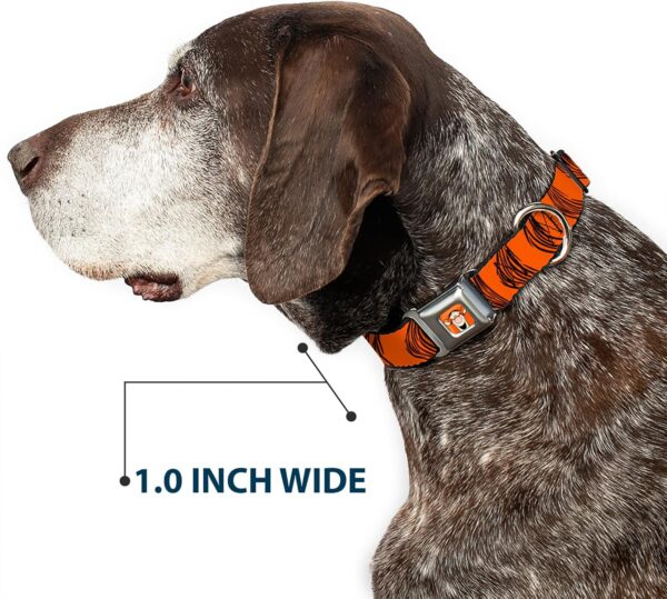 Buckle-Down Seatbelt Buckle Dog Collar - Tigger Stripes Orange/Black - 1" Wide - Fits 15-26" Neck - Large - Image 7